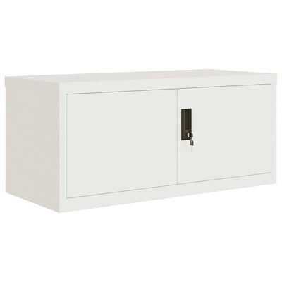 vidaXL Aktenschrank Weiß 90x40x145 cm Stahl