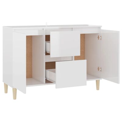 vidaXL Sideboard Hochglanz-Weiß 101x35x70 cm Holzwerkstoff