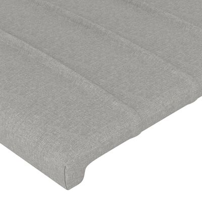 vidaXL Kopfteile 2 Stk. Hellgrau 72x5x78/88 cm Stoff