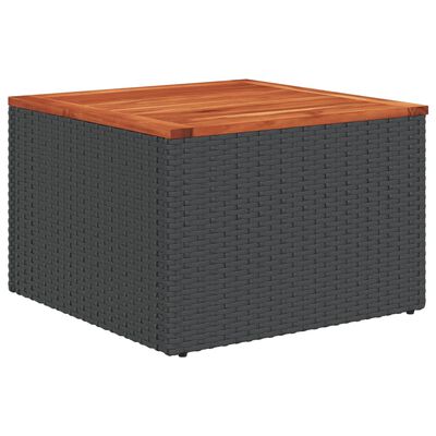 vidaXL 9-tlg. Garten-Sofagarnitur mit Kissen Schwarz Poly Rattan