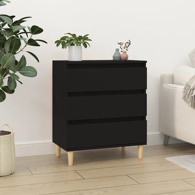 vidaXL Sideboard Schwarz 60x35x70 cm Holzwerkstoff