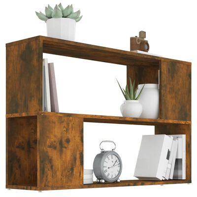 vidaXL Bücherregal Räuchereiche 100x24x63 cm Holzwerkstoff