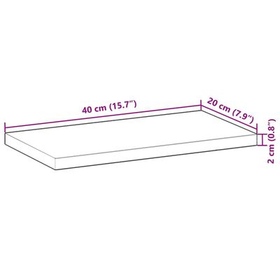 vidaXL Schweberegale 3 Stk. 40x20x2 cm Massivholz Akazie Ölbehandelt