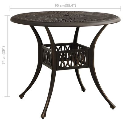 vidaXL 5-tlg. Bistro-Set Aluminiumguss Bronzen