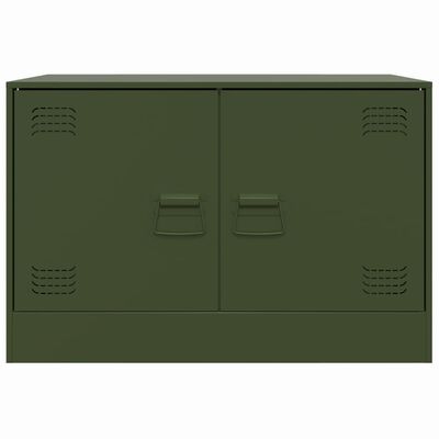 vidaXL TV-Schrank Olivgrün 67x39x44 cm Stahl