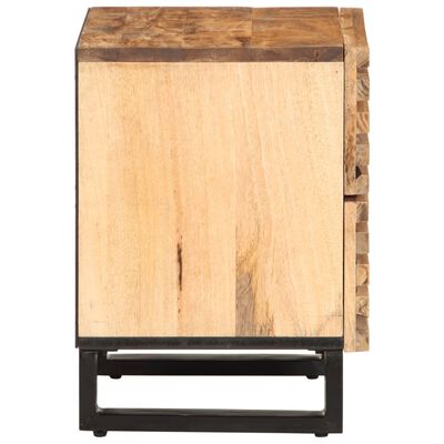 vidaXL Nachttische 2 Stk. 40x34x46 cm Raues Mangoholz