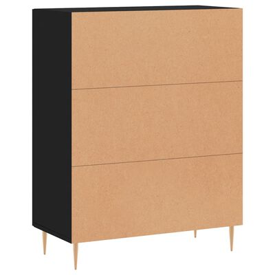 vidaXL Sideboard Schwarz 69,5x34x90 cm Holzwerkstoff