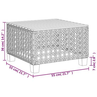 vidaXL 6-tlg. Garten-Sofagarnitur mit Kissen Schwarz Poly Rattan