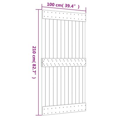 vidaXL Tür NARVIK 100x210 cm Massivholz Kiefer