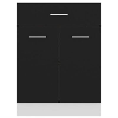 vidaXL Schubunterschrank Schwarz 60x46x81,5 cm Holzwerkstoff