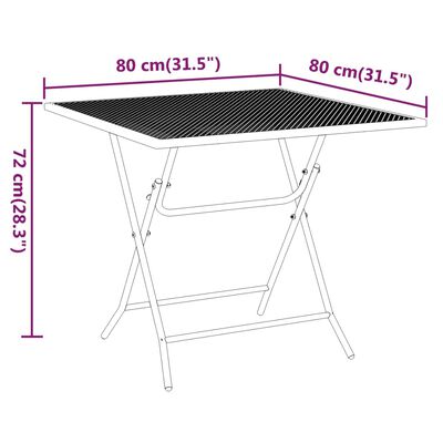 vidaXL 5-tlg. Garten-Essgruppe Streckmetall Anthrazit