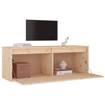 vidaXL Wandschrank 100x30x35 cm Massivholz Kiefer