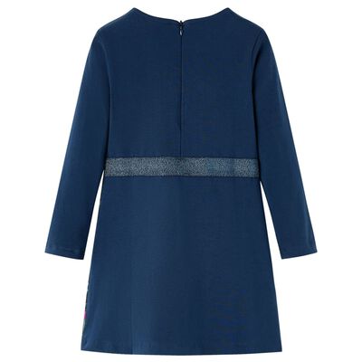 Kinderkleid mit Langen Ärmeln Marineblau 92