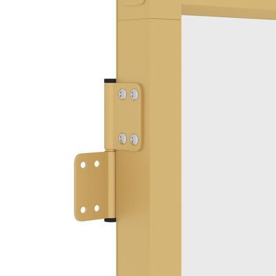 vidaXL Innentür Schlank Golden 102,5x201,5 cm Hartglas und Aluminium