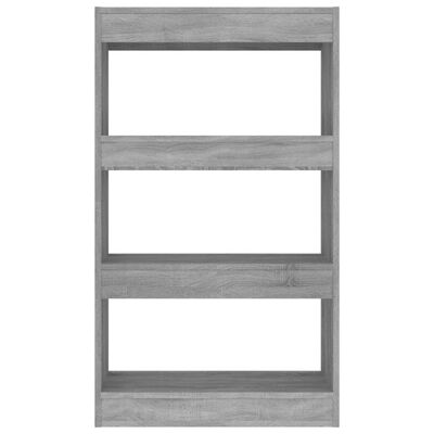 vidaXL Bücherregal/Raumteiler Grau Sonoma 60x30x103 cm Holzwerkstoff