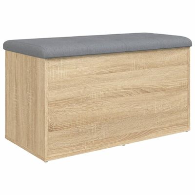 vidaXL Sitzbank mit Stauraum Sonoma-Eiche 82x42x45 cm Holzwerkstoff