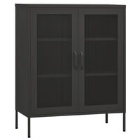 vidaXL Lagerschrank Anthrazit 80x35x101,5 cm Stahl