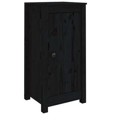 vidaXL Sideboards 2 Stk. Schwarz 39x35x80 cm Massivholz Kiefer