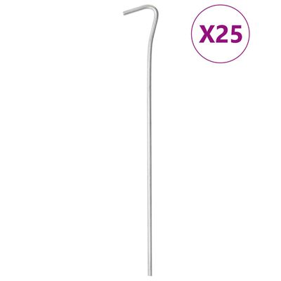 vidaXL Zeltheringe 25 Stk. 23 cm Ø4 mm Verzinkter Stahl