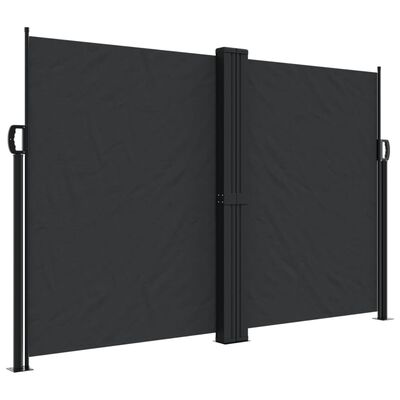 vidaXL Seitenmarkise Ausziehbar Schwarz 160x600 cm