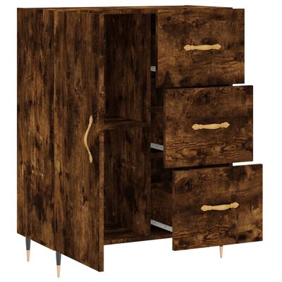 vidaXL Sideboard Räuchereiche 69,5x34x90 cm Holzwerkstoff