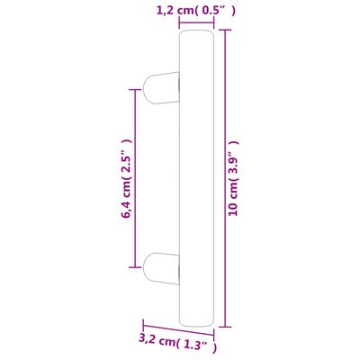 vidaXL Möbelgriffe 10 Stk. Bronzen 64 mm Edelstahl