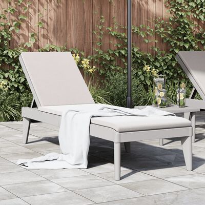 vidaXL Sonnenliege Grau 186x60x29 cm PP