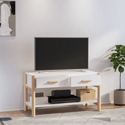 vidaXL TV-Schrank Weiß 82x38x45 cm Holzwerkstoff