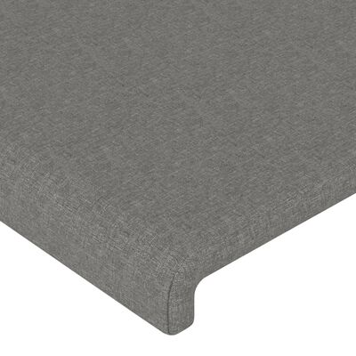 vidaXL Kopfteile 2 Stk. Dunkelgrau 90x5x78/88 cm Stoff