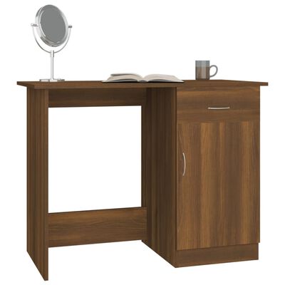 vidaXL Schreibtisch Braun Eichen-Optik 100x50x76 cm Holzwerkstoff