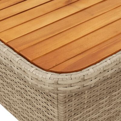 vidaXL 3-tlg. Garten-Essgruppe mit Kissen Beige Poly Rattan