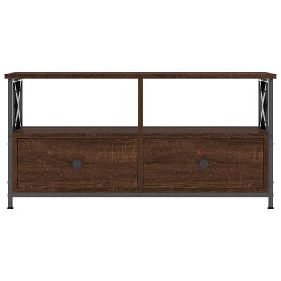 vidaXL TV-Schrank Braun Eichen-Optik 90x33x45 cm Holzwerkstoff & Eisen