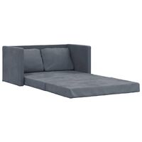 vidaXL Bodensofa mit Schlaffunktion Dunkelgrau 122x204x55 cm Samt