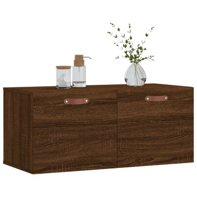 vidaXL Wandschrank Braun Eichen-Optik 80x36,5x35 cm Holzwerkstoff