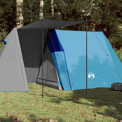 vidaXL Campingzelt 3 Personen Blau Wasserfest