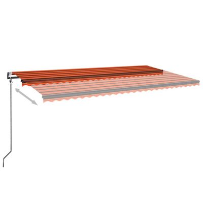 vidaXL Markise Automatisch Einziehbar 600x350 cm Orange und Braun