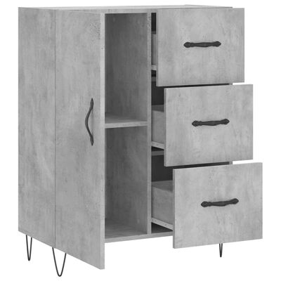 vidaXL Sideboard Betongrau 69,5x34x90 cm Holzwerkstoff