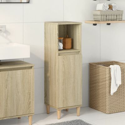 vidaXL Badschrank Sonoma-Eiche 30x30x100 cm Holzwerkstoff