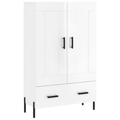 vidaXL Highboard Hochglanz-Weiß 69,5x31x115 cm Holzwerkstoff