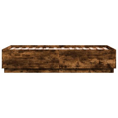 vidaXL Bettgestell Räuchereiche 90x190 cm Holzwerkstoff