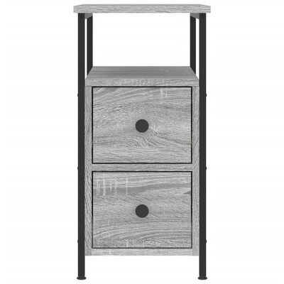 vidaXL Nachttische 2 Stk. Grau Sonoma 30x60x60 cm Holzwerkstoff