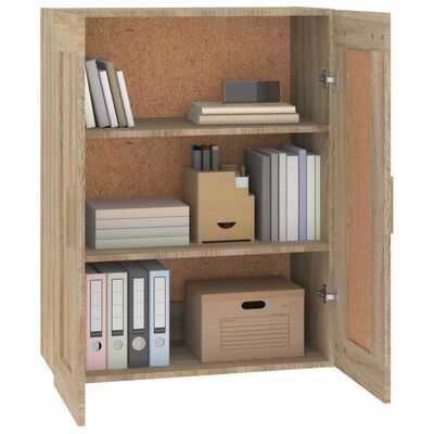 vidaXL Wandschrank Sonoma-Eiche 69,5x32,5x90 cm Holzwerkstoff