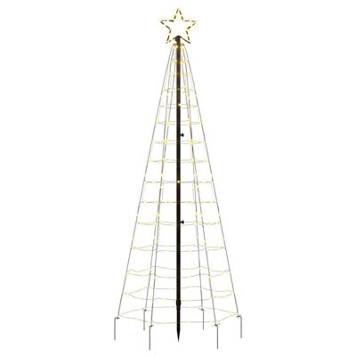 vidaXL LED-Weihnachtsbaum mit Erdspießen 220 LEDs Warmweiß 180 cm