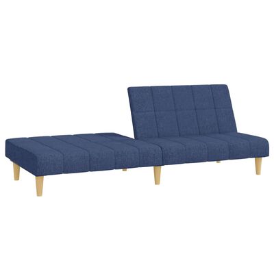 vidaXL Schlafsofa 2-Sitzer Blau Stoff