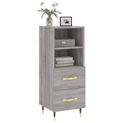 vidaXL Sideboard Grau Sonoma 34,5x34x90 cm Holzwerkstoff