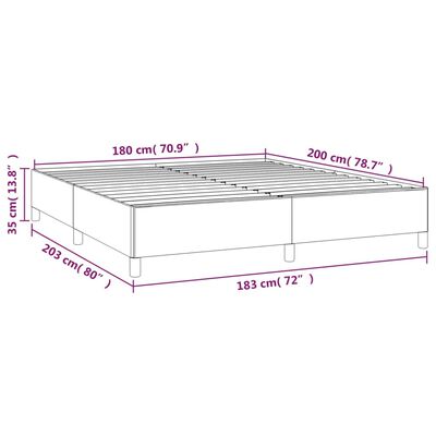 vidaXL Bettgestell Weiß 180x200 cm Kunstleder