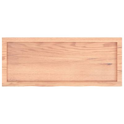 vidaXL Waschtischplatte Hellbraun 100x40x(2-4) cm Massivholz Behandelt