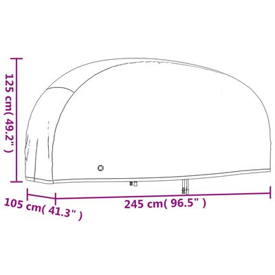 vidaXL Motorrad-Abdeckungen 2 Stk. 245x105x125 cm 210D Oxford-Gewebe