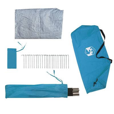 vidaXL Tipi-Campingzelt 4 Personen Blau Wasserdicht