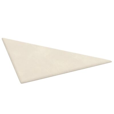 vidaXL Wandpaneele 12 Stk. Creme 30x30 cm Samt 0,54 m²